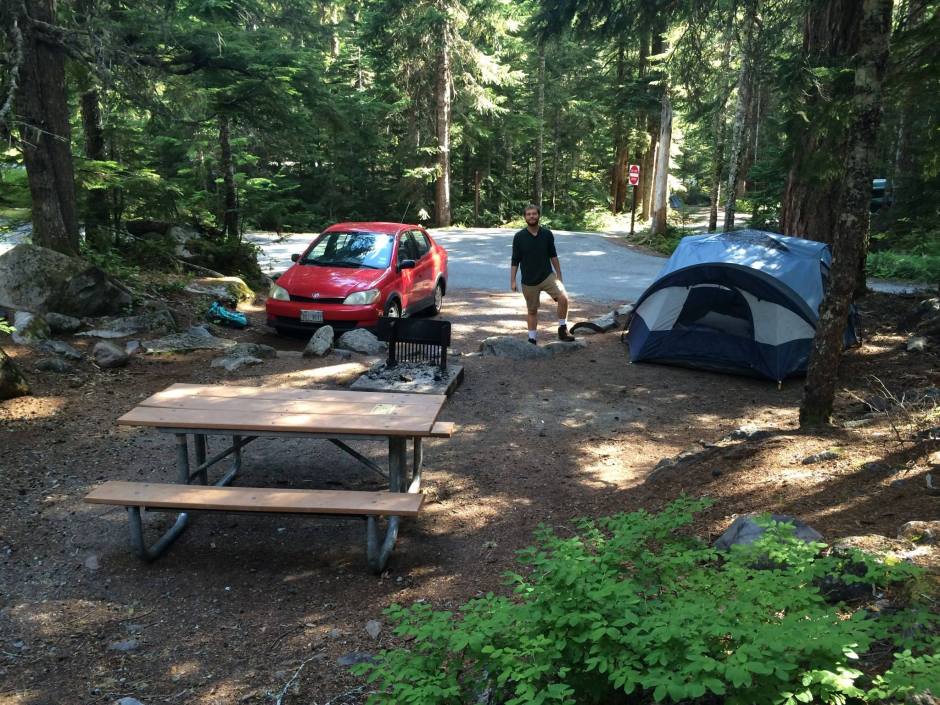 Our campsite at Mount Rainier National Park.
